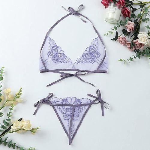 Women Lace Adjustable Lace Butterfly Embroidery Women's Lingerie Sets Product