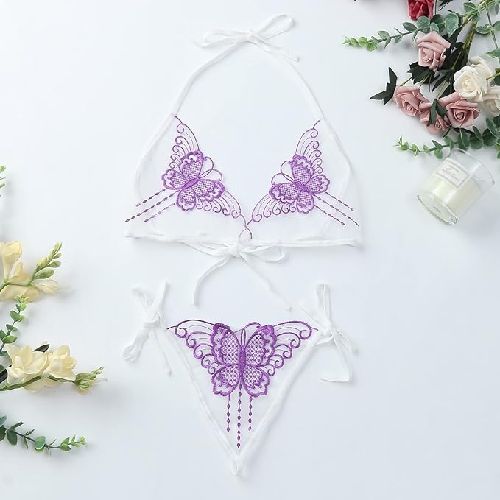 Women Lace Adjustable Lace Butterfly Embroidery Women's Lingerie Sets Product
