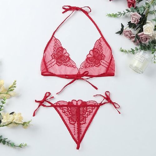 Women Lace Adjustable Lace Butterfly Embroidery Women's Lingerie Sets Product