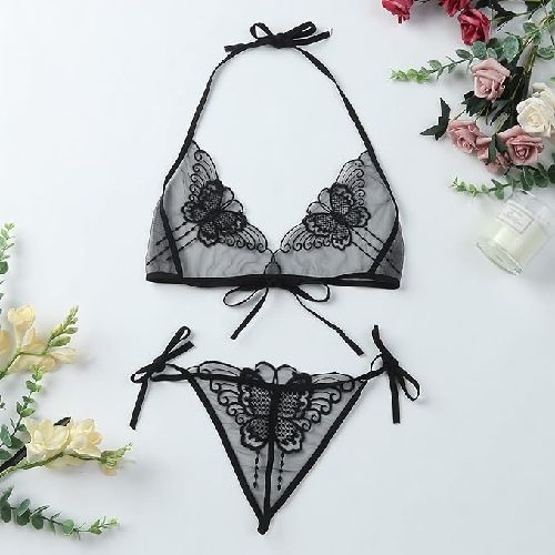 Women Lace Adjustable Lace Butterfly Embroidery Women's Lingerie Sets Product