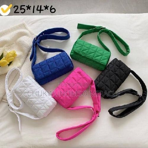 Your cotton padded shoulder bags, underarm bags, puffy handbags available