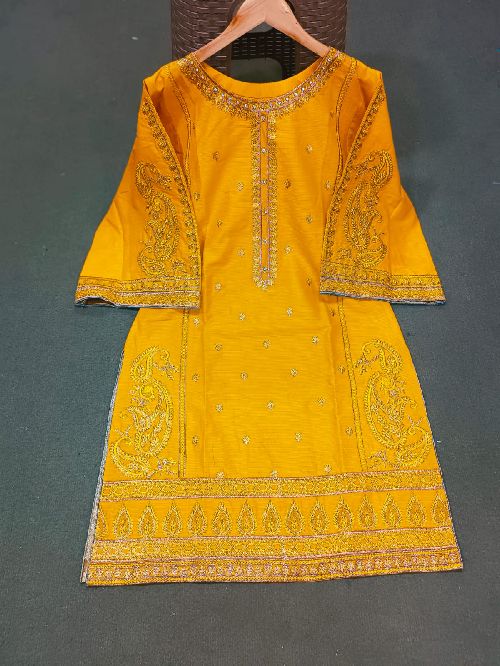 Cotton 2peac kurta trouser full embroidery shart