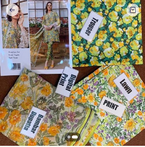 3 Pcs Women's Unstitched Lawn Digital Print Suit *Product Details*:Fabric: