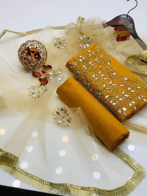 • Fabric: Katan Silk • Pattern: Hand Embroidered • Shirt