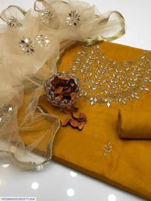 • Fabric: Katan Silk • Pattern: Hand Embroidered • Shirt