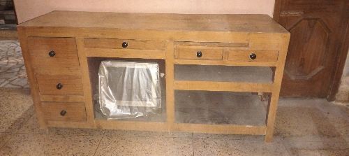 Wooden computer table