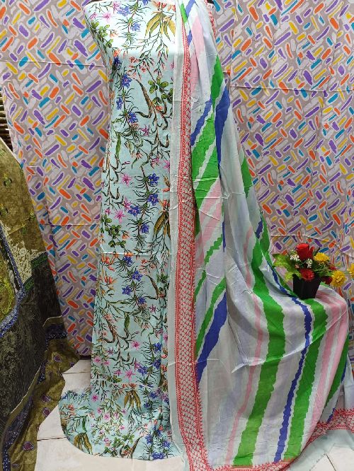 Digital Print Lone Three Piece ডিজিটাল প্রিন্টের সেলাই বিহীন লোন