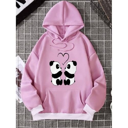 Trendy Stylish Ladies Hoodie Fabrics: Fleece cotton One side brush