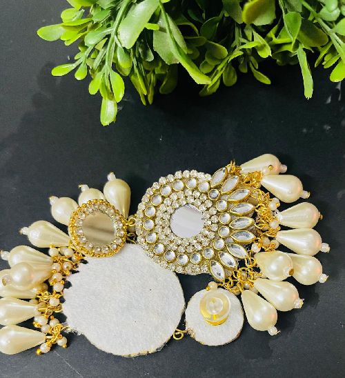 Woman fancy party wear havey long size earrings hand made