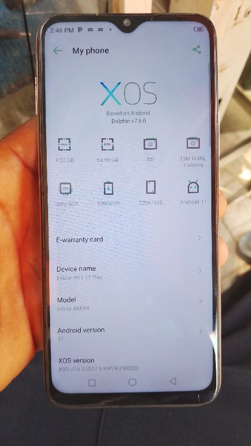 Hot 11 play infinix phone