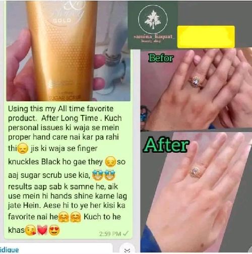 Oriflame’s Milk & Honey Gold Smoothing Sugar Scrub is a