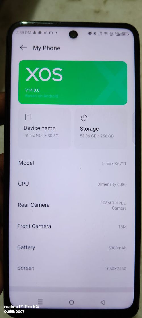 Infinix note hot 30 5G phone excellent work me gai