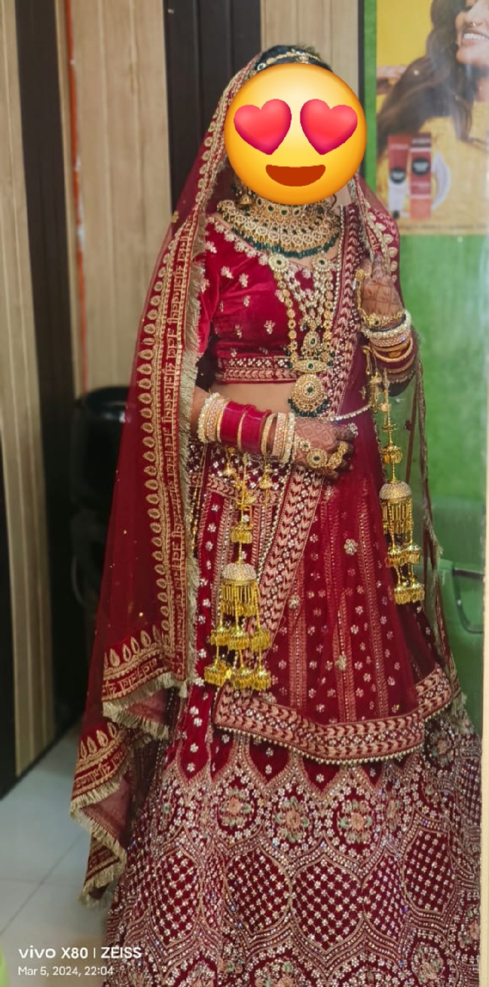 Bridal lehenga maroon color