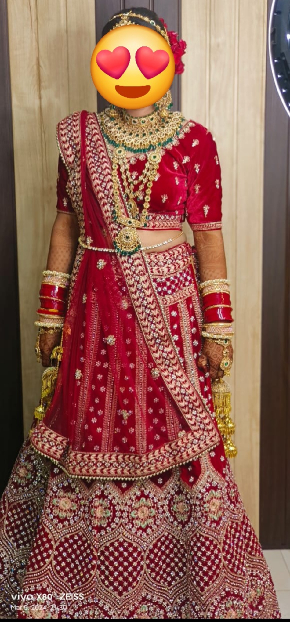 Bridal lehenga maroon color