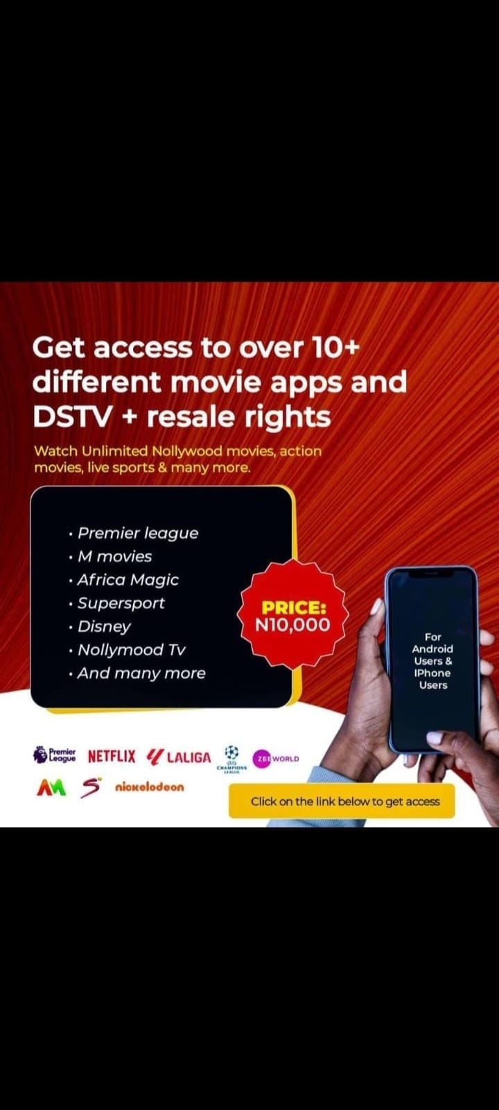 Watch Unlimited Nollywood movies action movies live sports & many