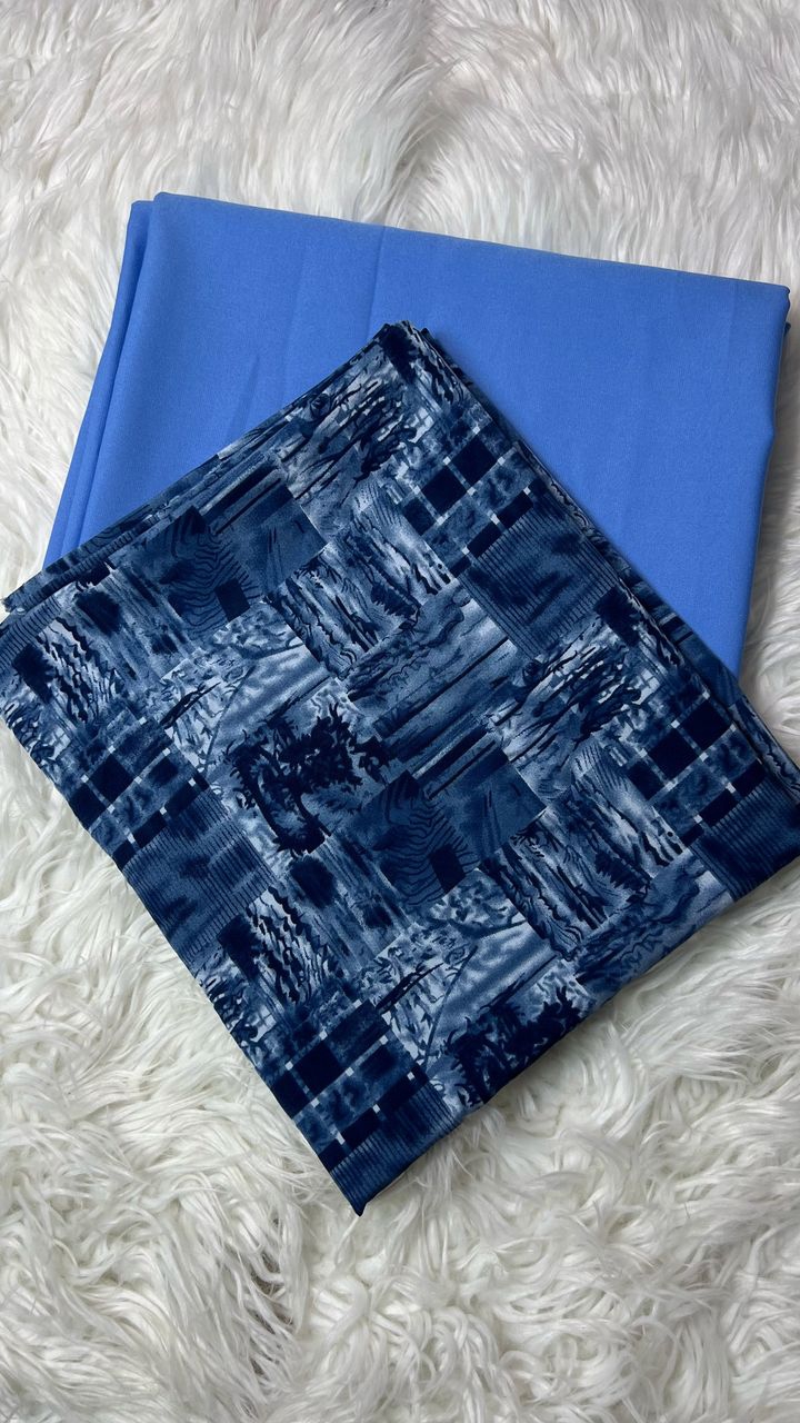 Tissu crêpe duo au 66-02-04-84 6000f les 4 yards...2yarfd de