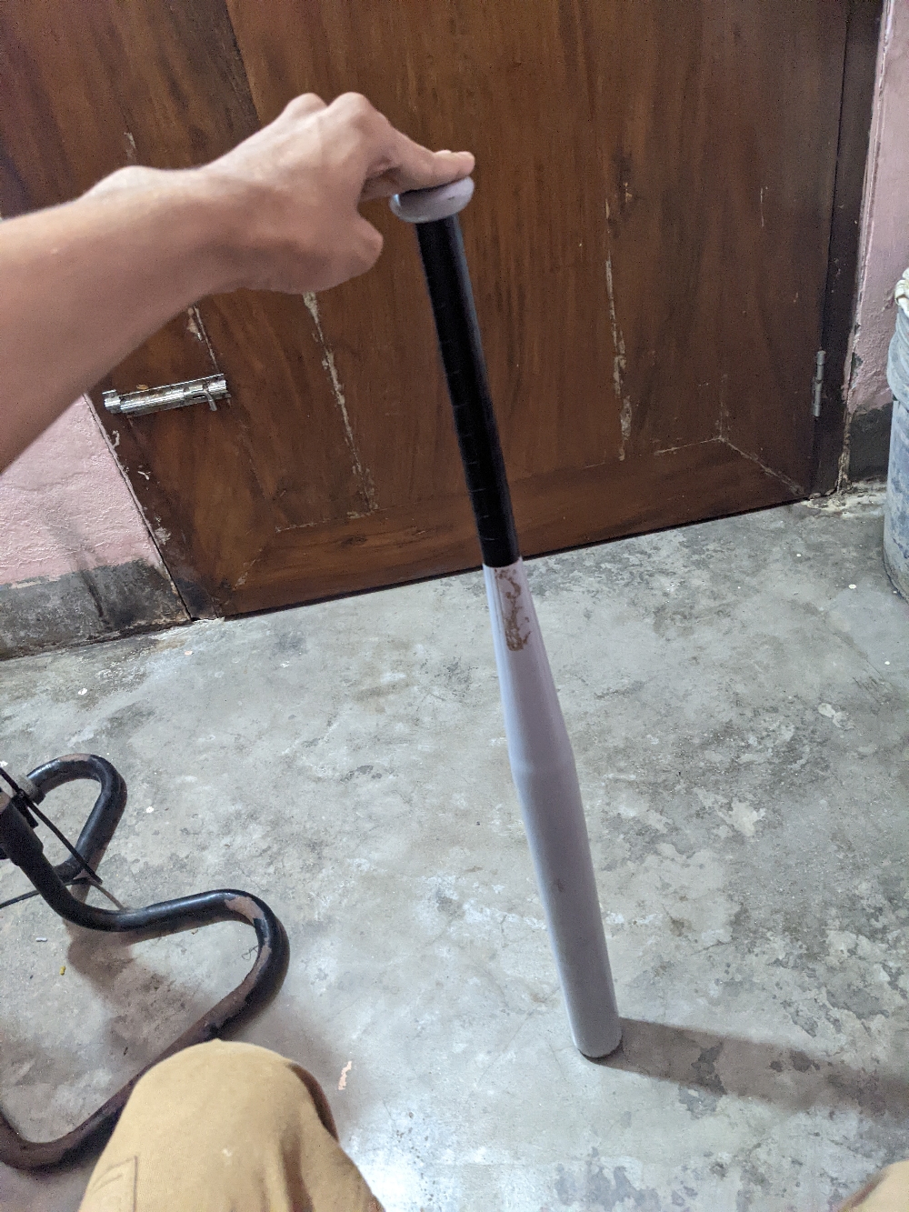 Steel baseball bat