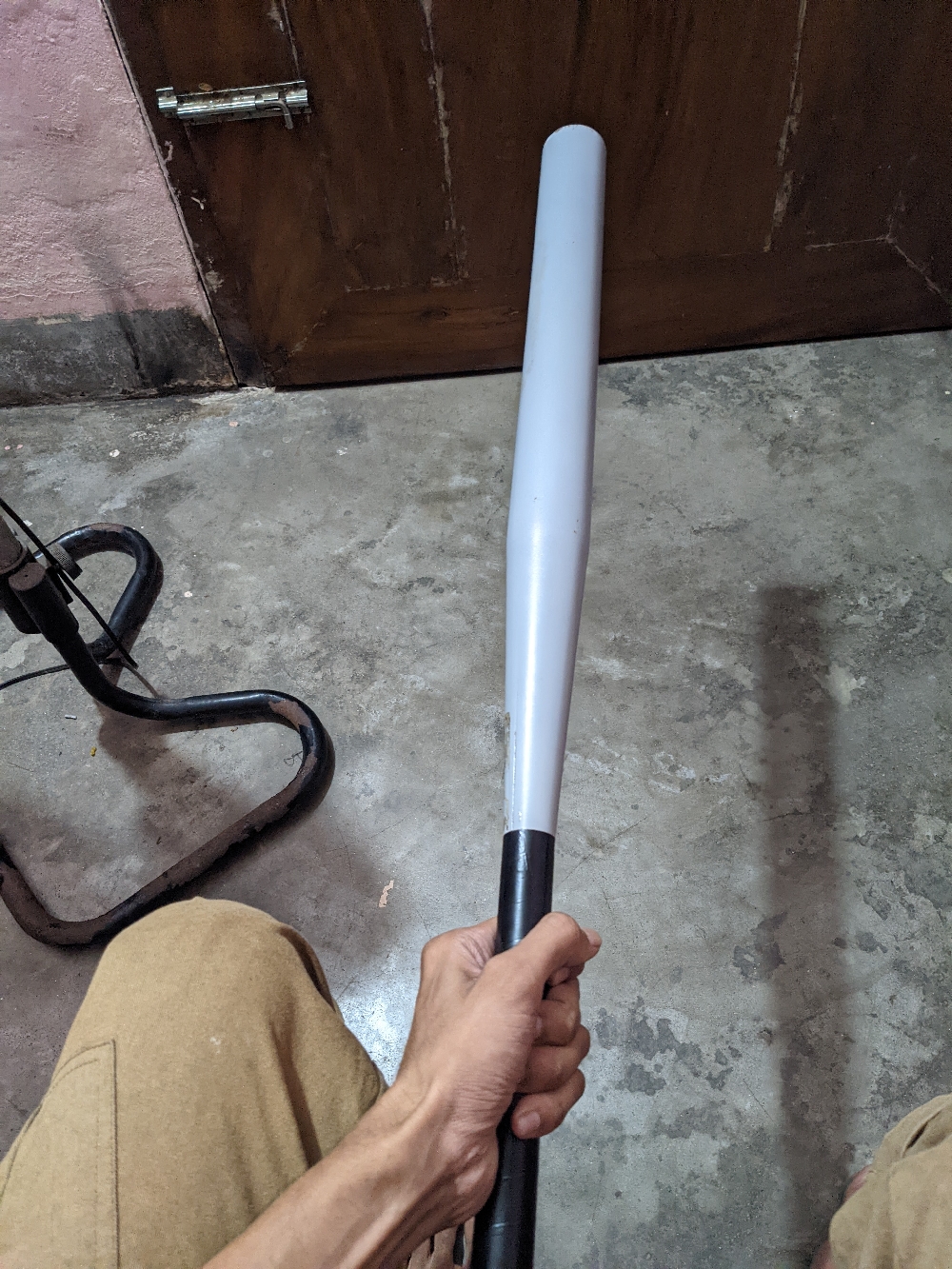 Steel baseball bat