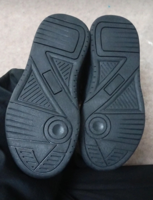 Black school shoes, new with tags, never worn, selling for