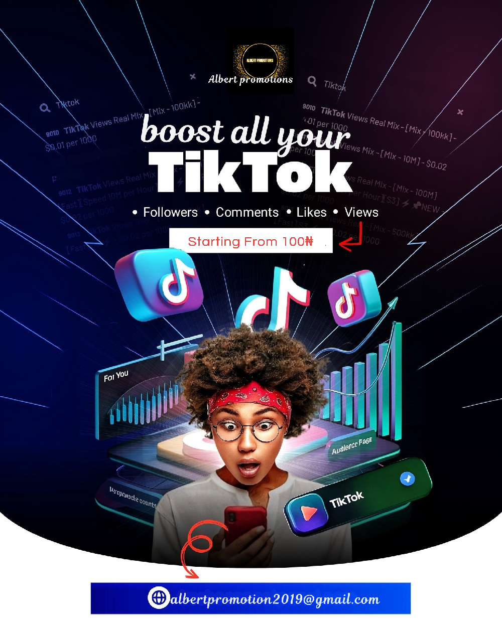 Effortlessly grow all your social media (Instagram, Facebook, YouTube, Twitter,