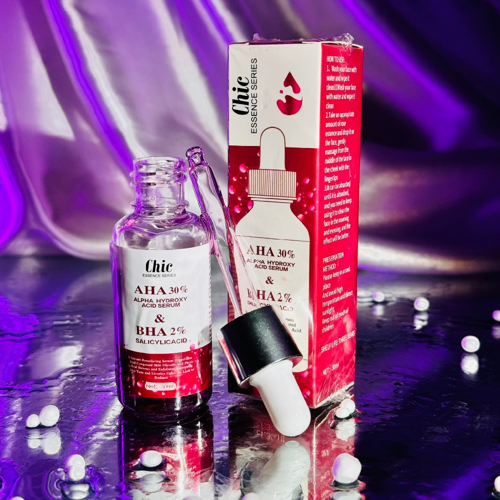 CHIC AHA BHA SERUM (30ML) MADE IN CHINA 🇨🇳 🥀