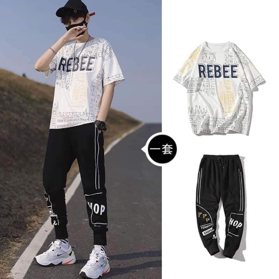 Drop Shoulder Mash T-Shirt and Trouser Combo Fabrics: Mash Jersey