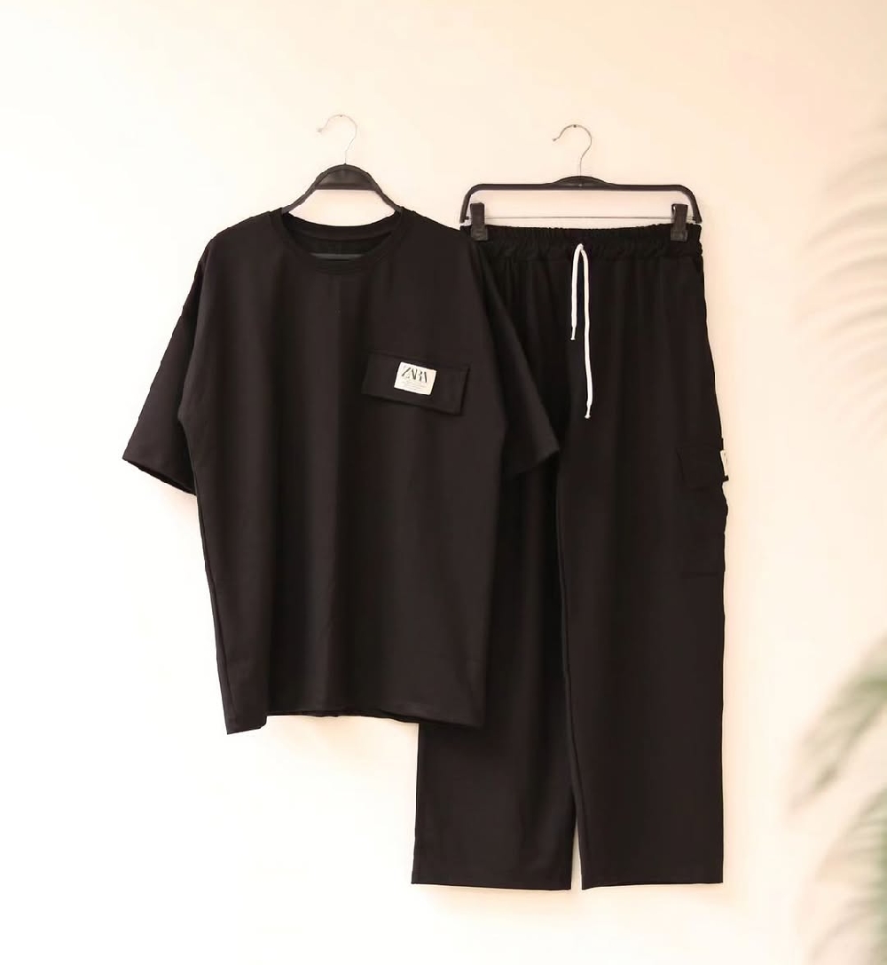 Ladies Tshirt and Trouser Set Tshirt Type: Drop Shoulder Fabrics: