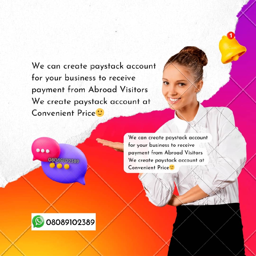 We can create paystack account for your business to receive
