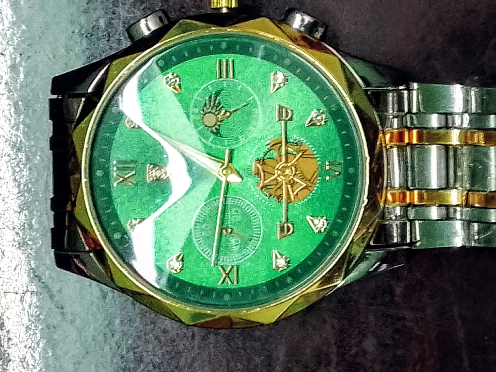Watch name : POEDAGAR. Colour : golden and white. Quality