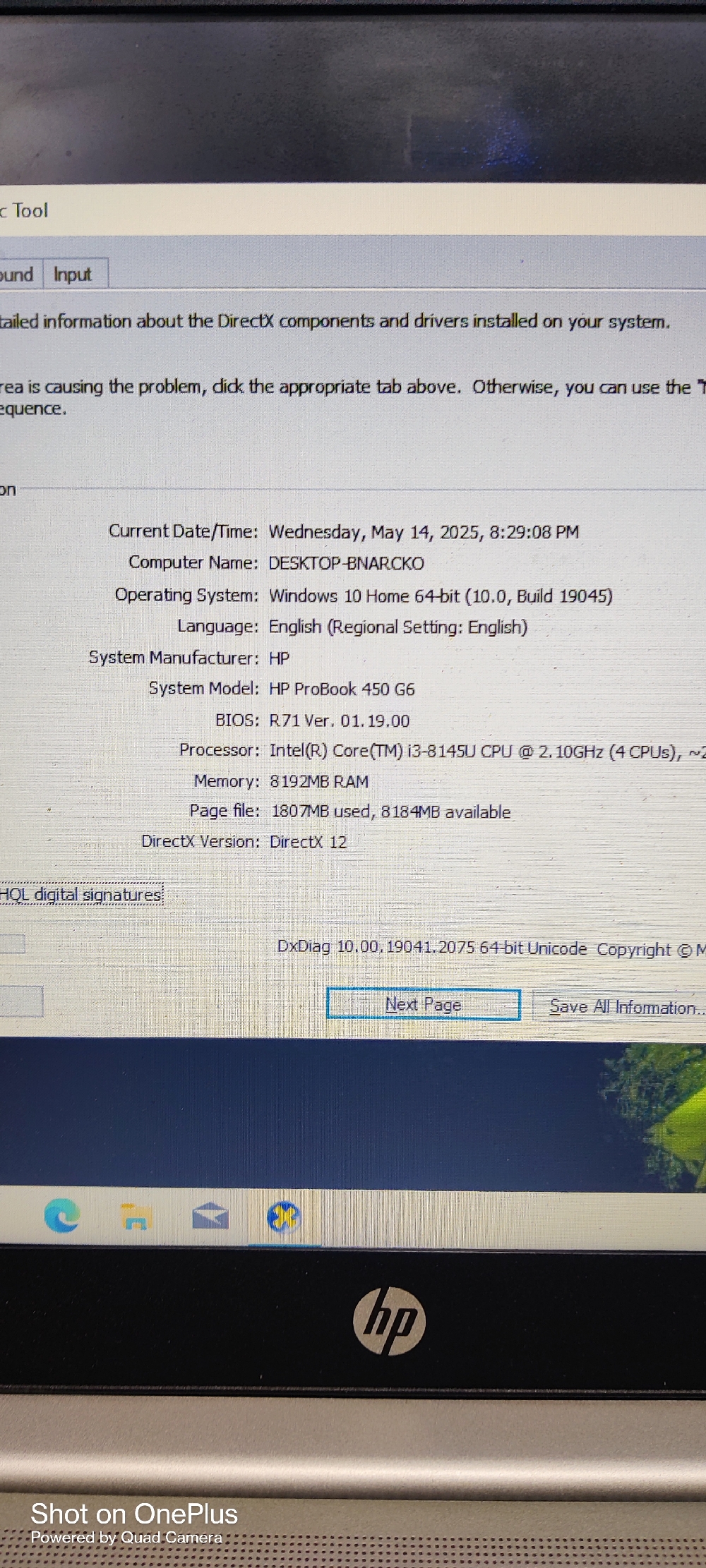 I am selling my HP laptop i3 8th generation 256ssd