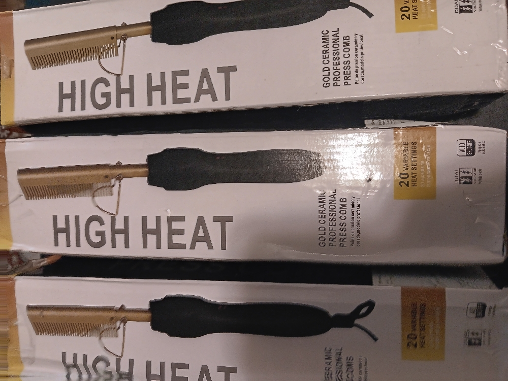 HIGH HEAT PROFESSIONAL HAIR PRESS HOT HEATING COMB (EACH) FREE