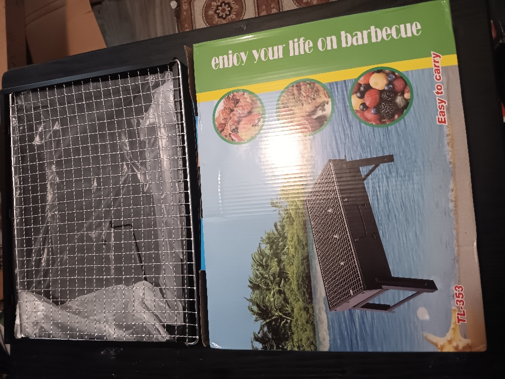 SMALL BLACK PORTABLE CHARCOAL OUTDOOR BARBAQUE GRILL (EACH) FREE DELIVERY
