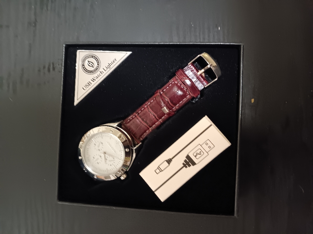 ZHUOHENG FASHION ELECTRIC RECHARGEABLE FLAMMABLE LIGHTER MEN WATCH FREE DELIVERY
