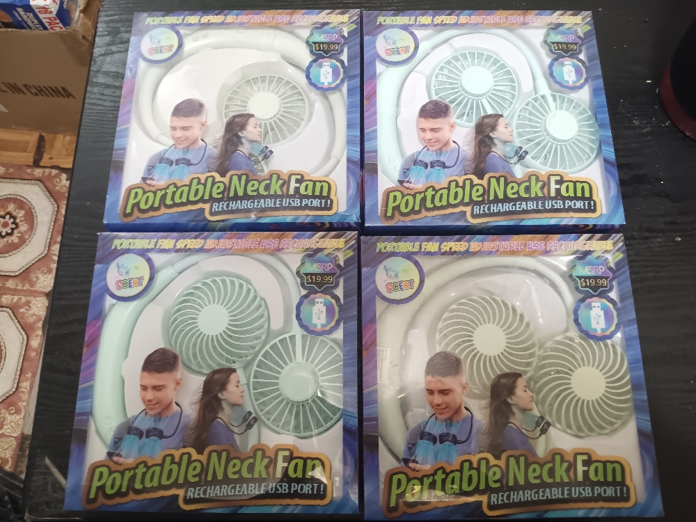 PORTABLE COOLING RECHARGEABLE ELECTRIC NECK FANS (EACH) FREE DELIVERY IN
