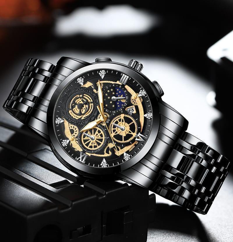 • Material: Stainless Steel • Product Feature: Movement: Quartz, Water