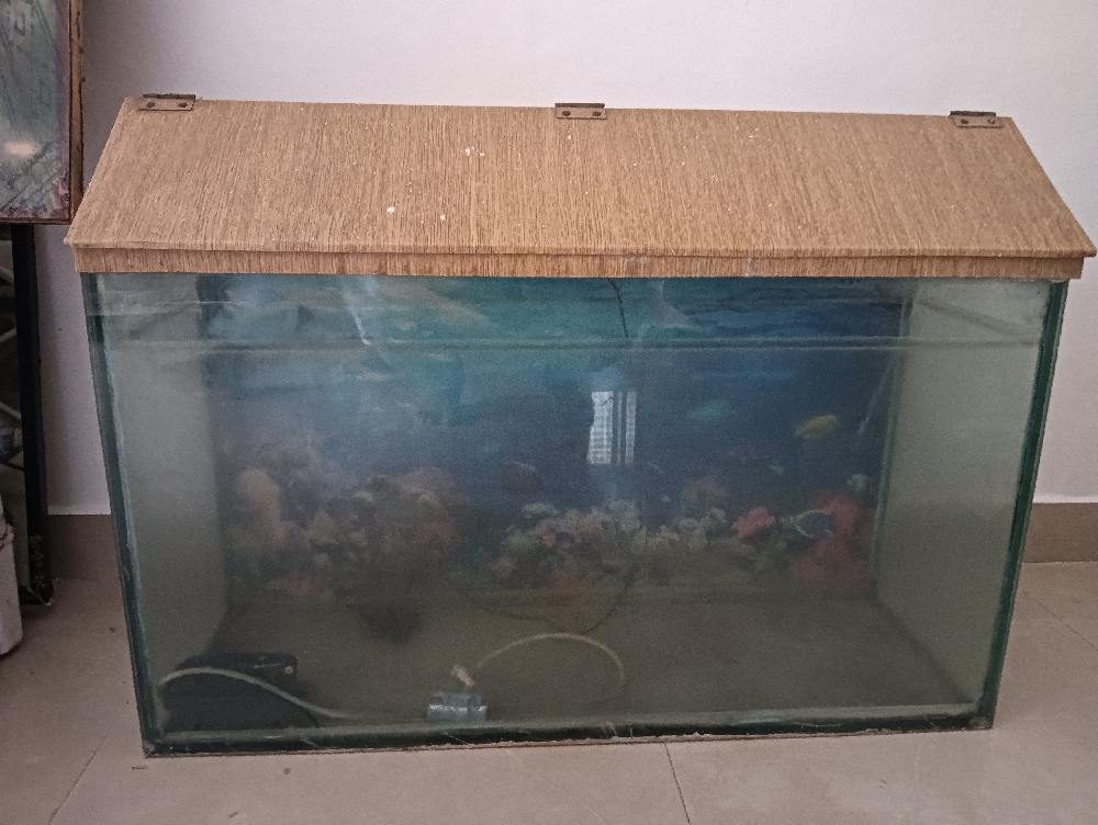 3 feet long 2 feet height thick glass good condition