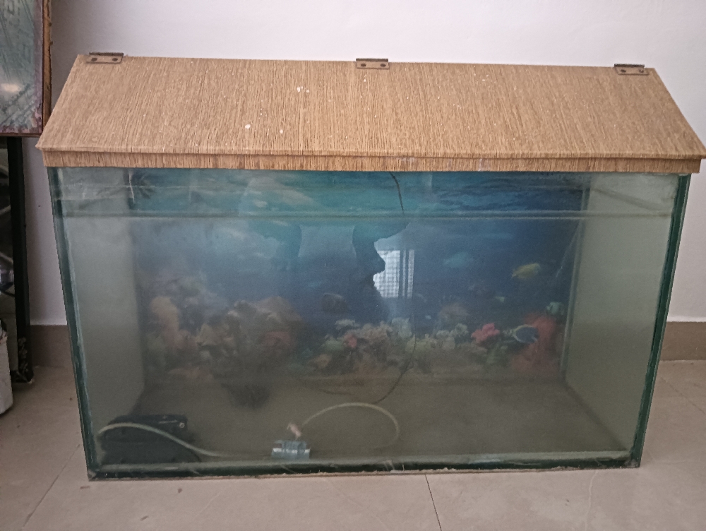 3 feet long 2 feet height thick glass good condition