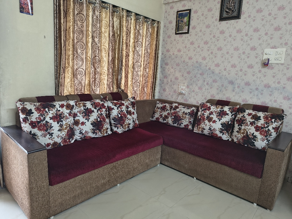 L shape sofa both are separate,made in plywood ,with storage
