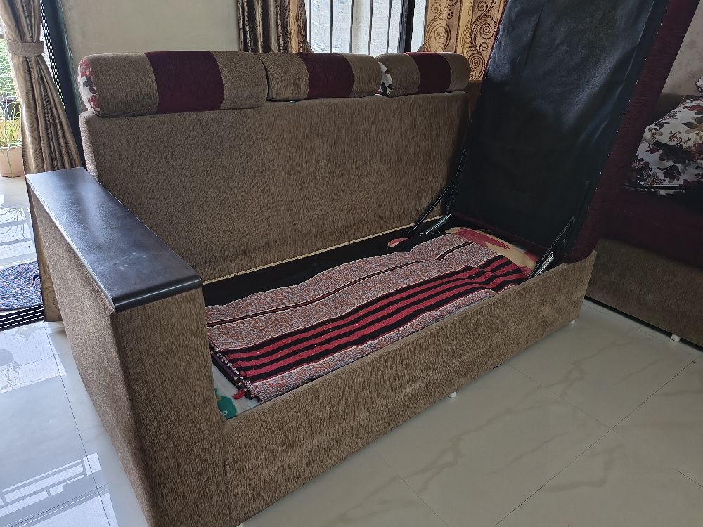 L shape sofa both are separate,made in plywood ,with storage
