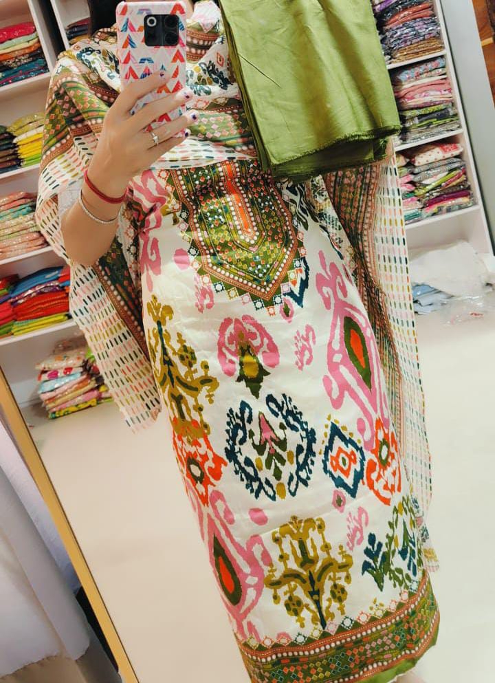 Cotton to Cotton 🎉 Top Fabric... Jaam Satin Bottom... Reyon