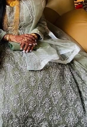 Elegant #MaxiDress with detailed embroidery – perfect for #WeddingOutfit, #FormalWear,