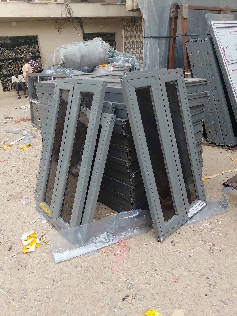 Aluminum Casement windows with burglary and mosquitos Net