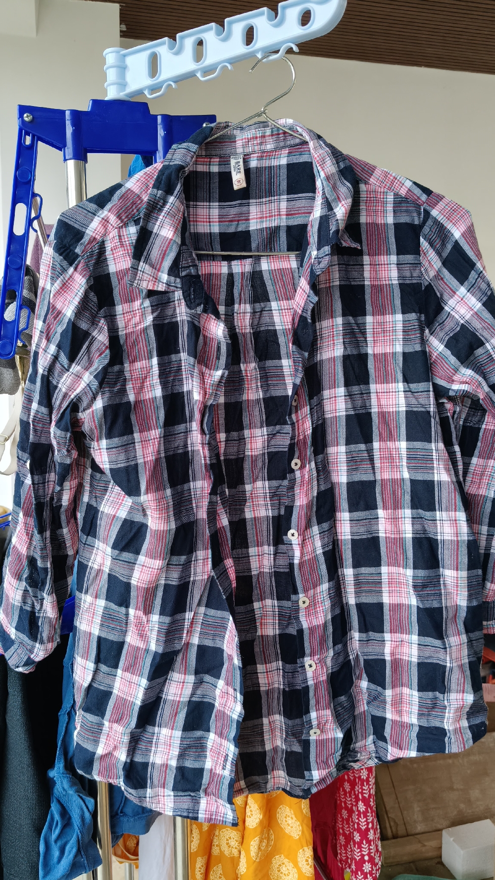 Women checks shirt