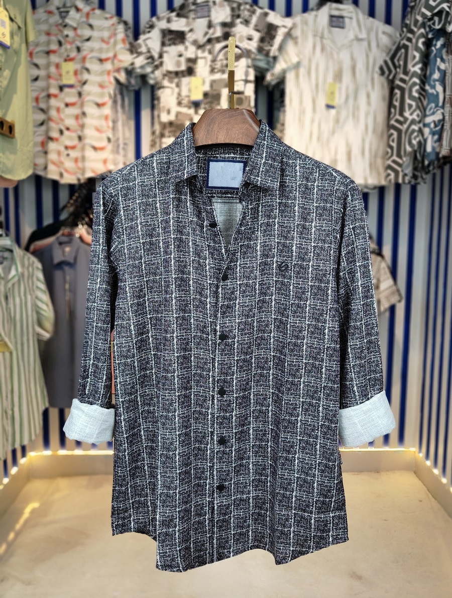 পণ্যের বিবরণ Full Sleeve Digital Print Shirt for Men's -Fabrics