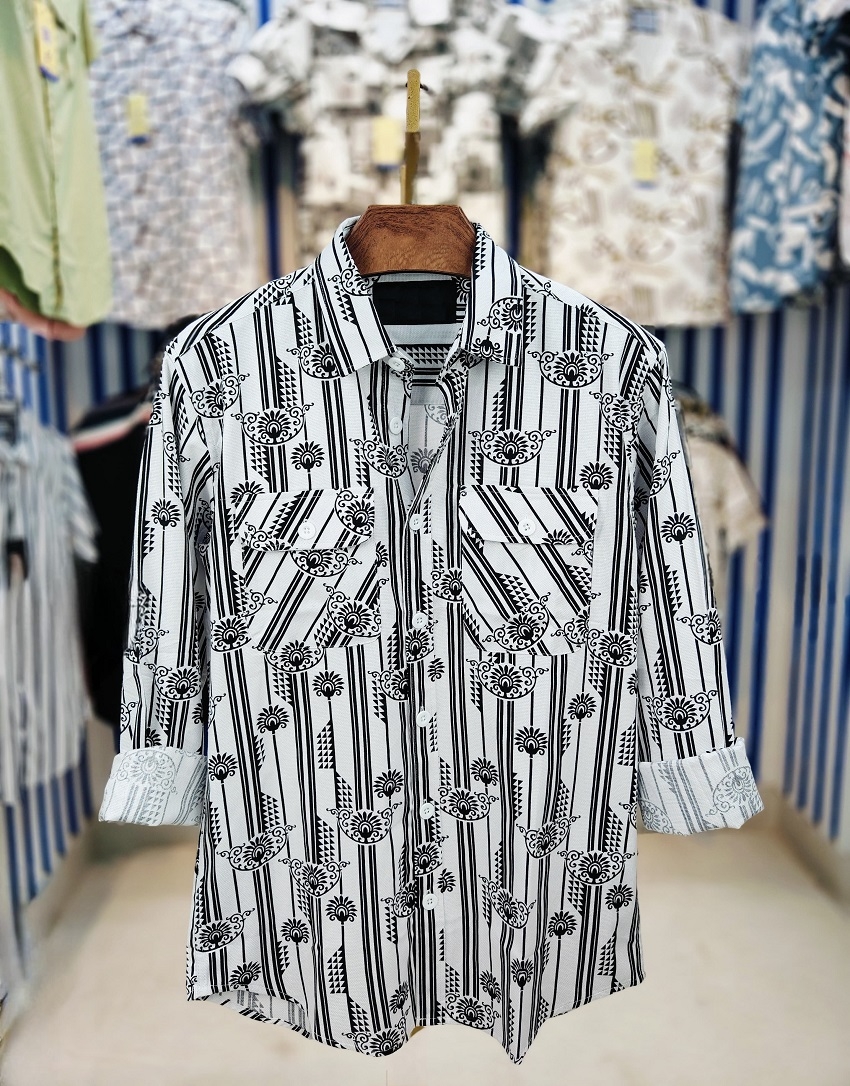 পণ্যের বিবরণ Premium Double Pocket Shirt -Fabrics : AC Cotton