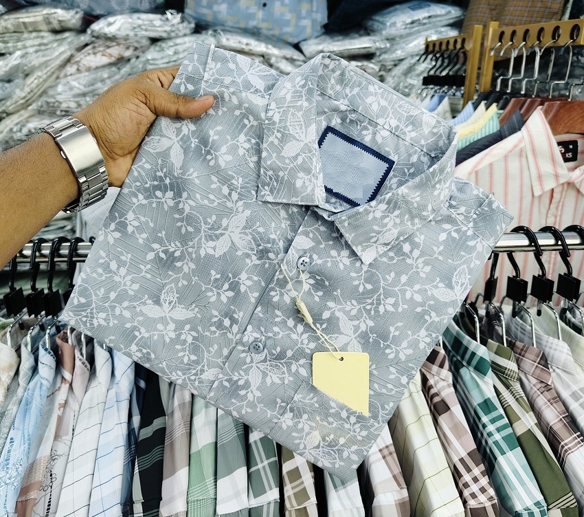 পণ্যের বিবরণ Pure Cotton Half Sleeve Print Shirt Fabrics :