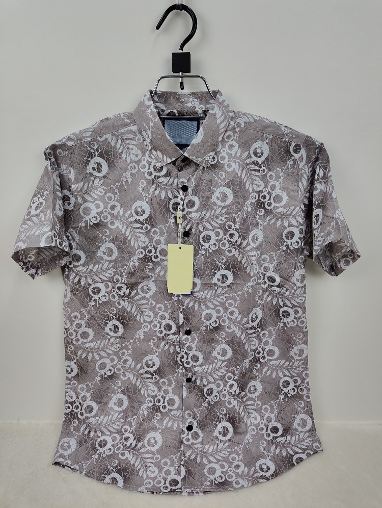পণ্যের বিবরণ Pure Cotton Half Sleeve Print Shirt for Men's