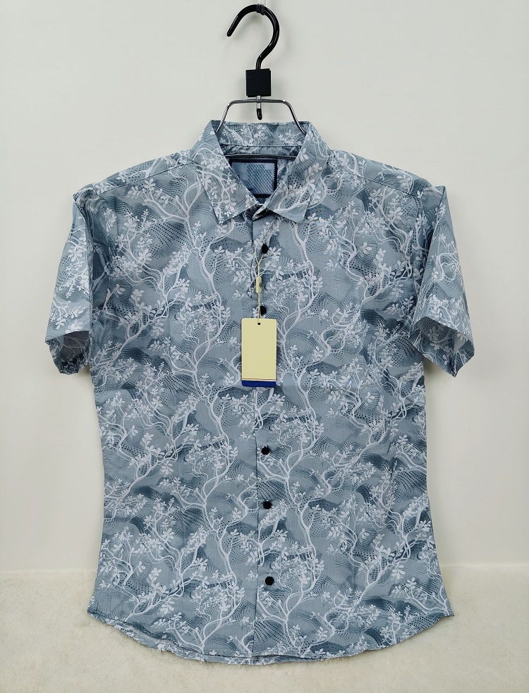 পণ্যের বিবরণ Pure Cotton Half Sleeve Print Shirt for Men's