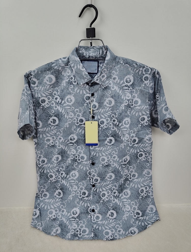 পণ্যের বিবরণ Pure Cotton Half Sleeve Print Shirt for Men's