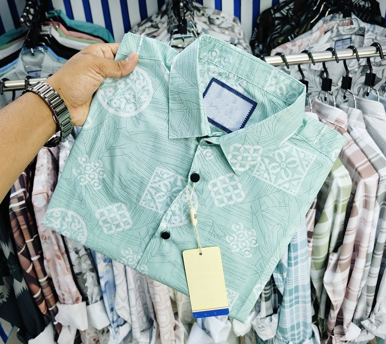 পণ্যের বিবরণ Pure Cotton Half Sleeve Print Shirt for Men's